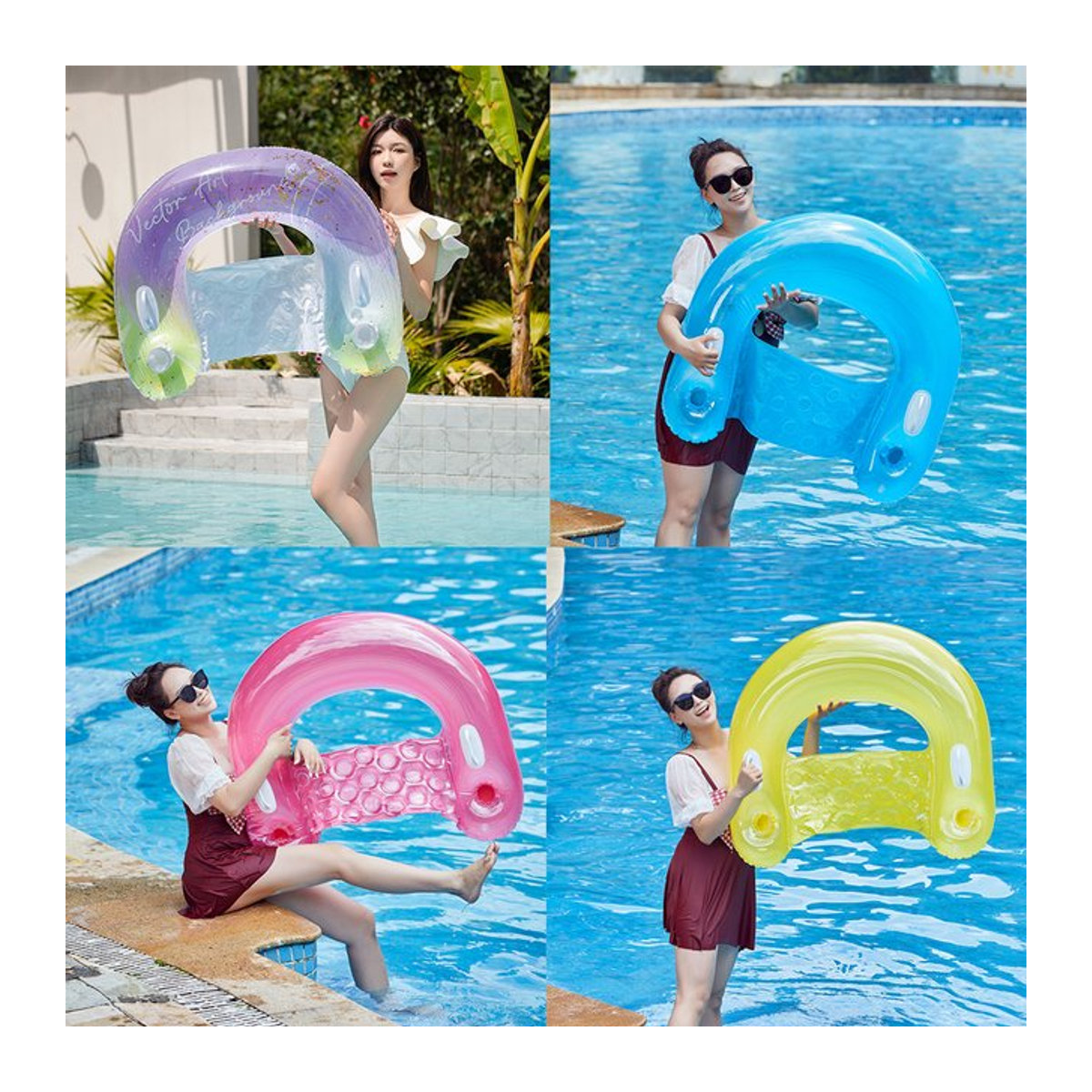 ROOXIN Wasserhängematte für Erwachsene, aufblasbare Schwimmmatratze mit Schwimmringrohr - Bild 1