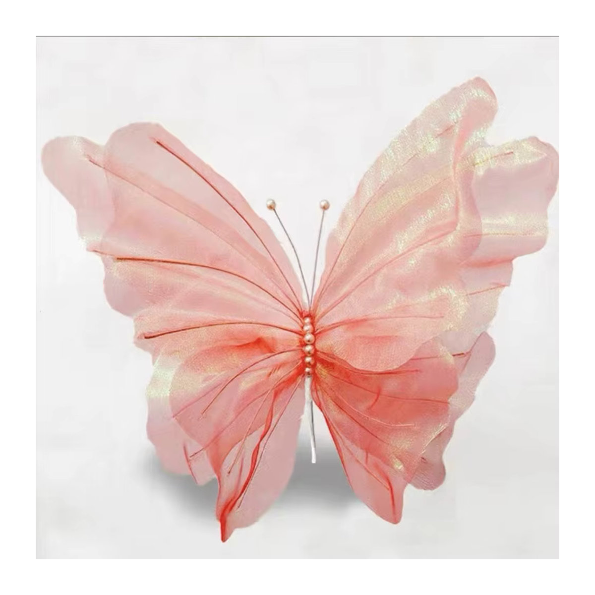 Rosa 3D Schmetterling aus Textil als hängende Dekoration für Hochzeit und Outdoor-Events, Breite: 50 cm - Bild 2