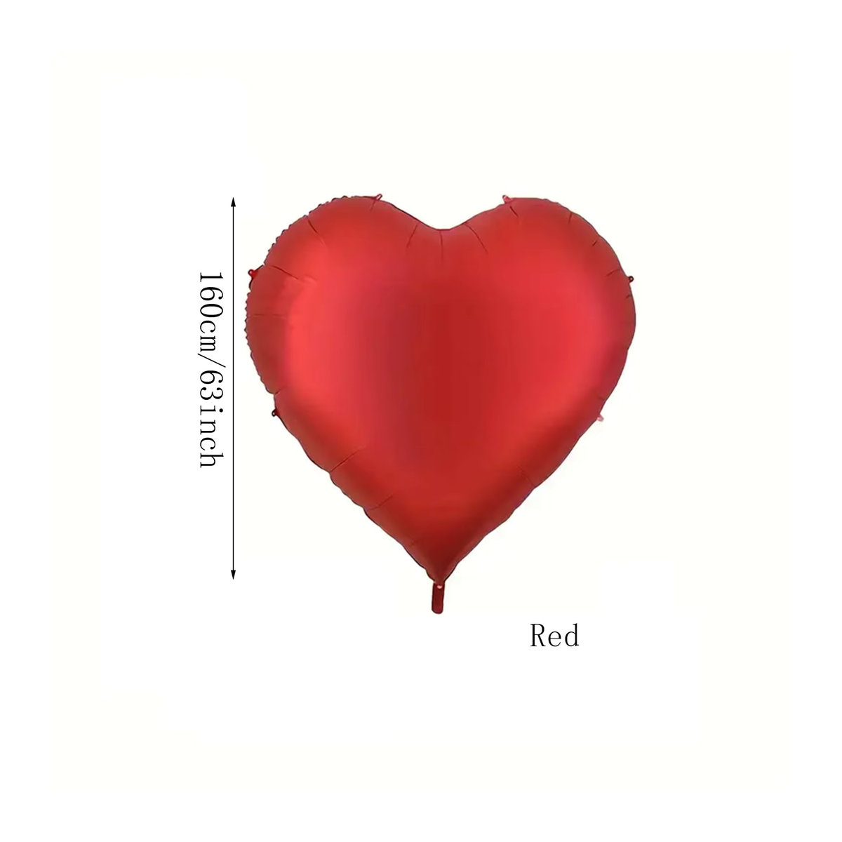 Rosa herzförmiger Folienballon für Valentinstag und Hochzeit, 1 Stück, Durchmesser: 152,4 cm - Bild 4