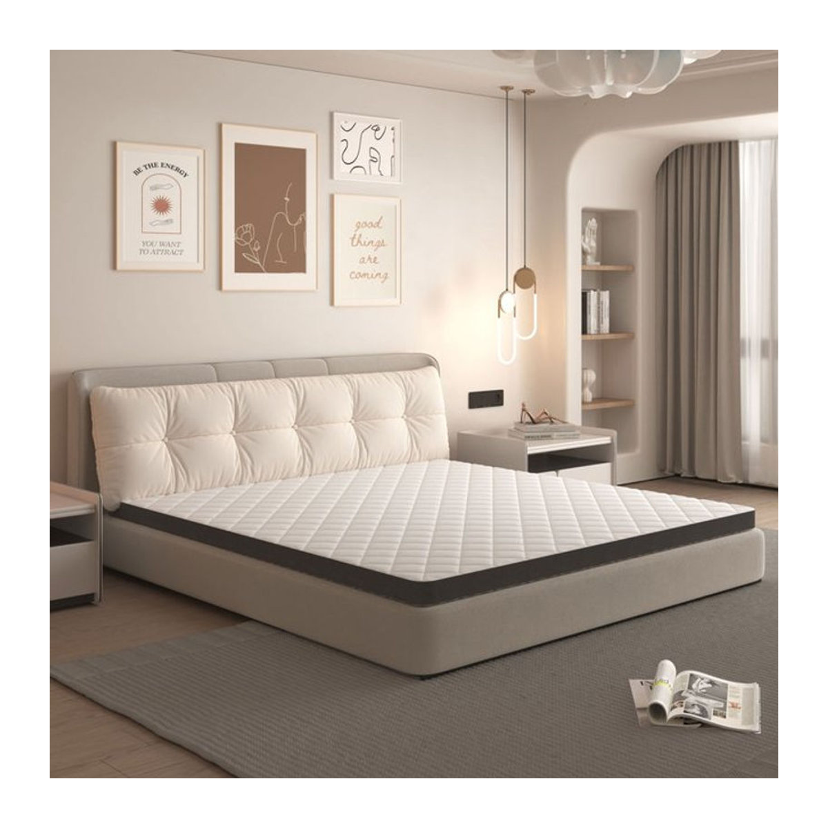 Rosahqnda Matratze H3 mit sieben Zonen-Prägerschaum, mittlere Festigkeit, OEKO-TEX zertifiziert, Farbe: Weiß, Höhe: 7 cm, B/T: 180 x 200 cm - Bild 1