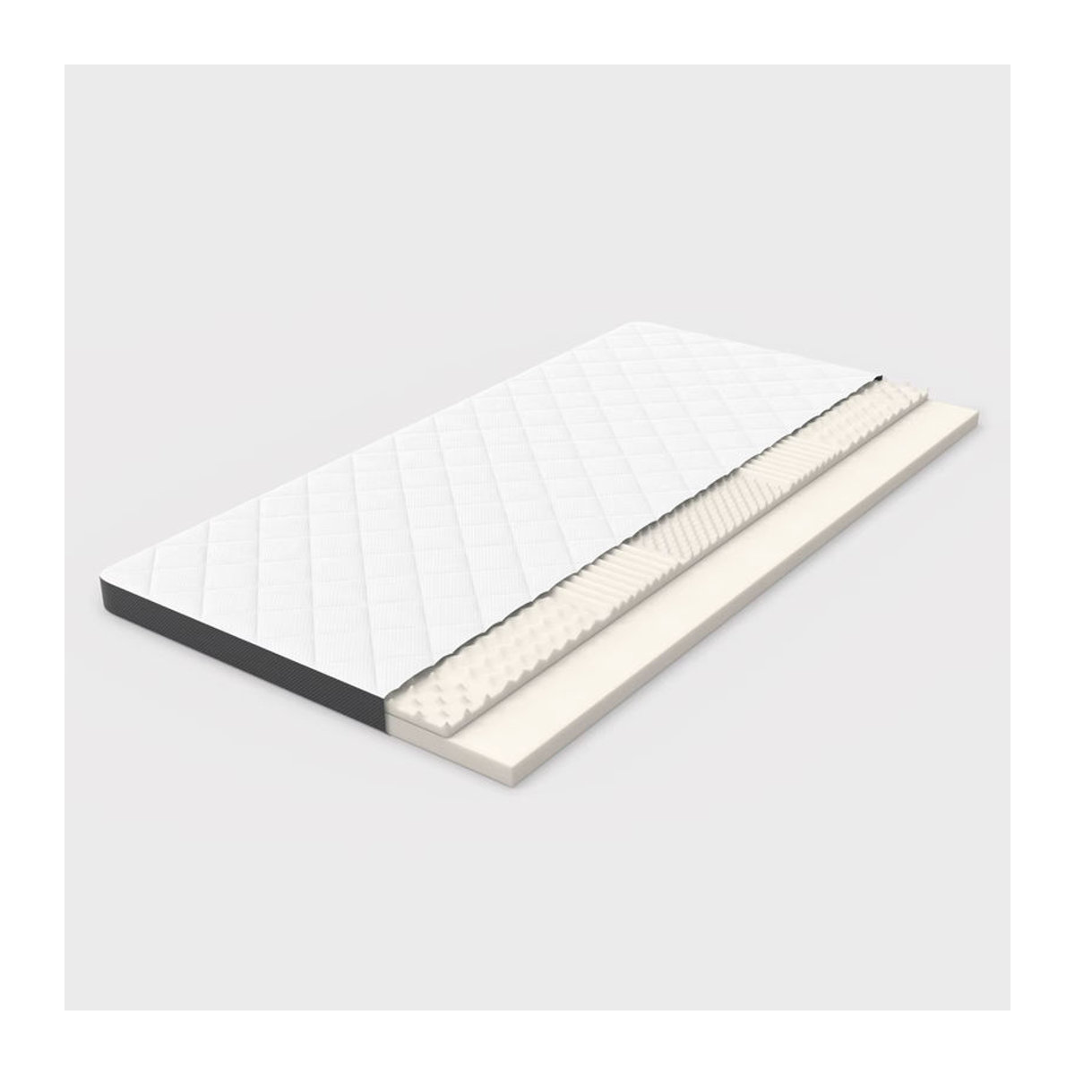Rosahqnda Matratze H3 mit sieben Zonen-Prägerschaum, mittlere Festigkeit, OEKO-TEX zertifiziert, Farbe: Weiß, Höhe: 7 cm, B/T: 180 x 200 cm - Bild 2