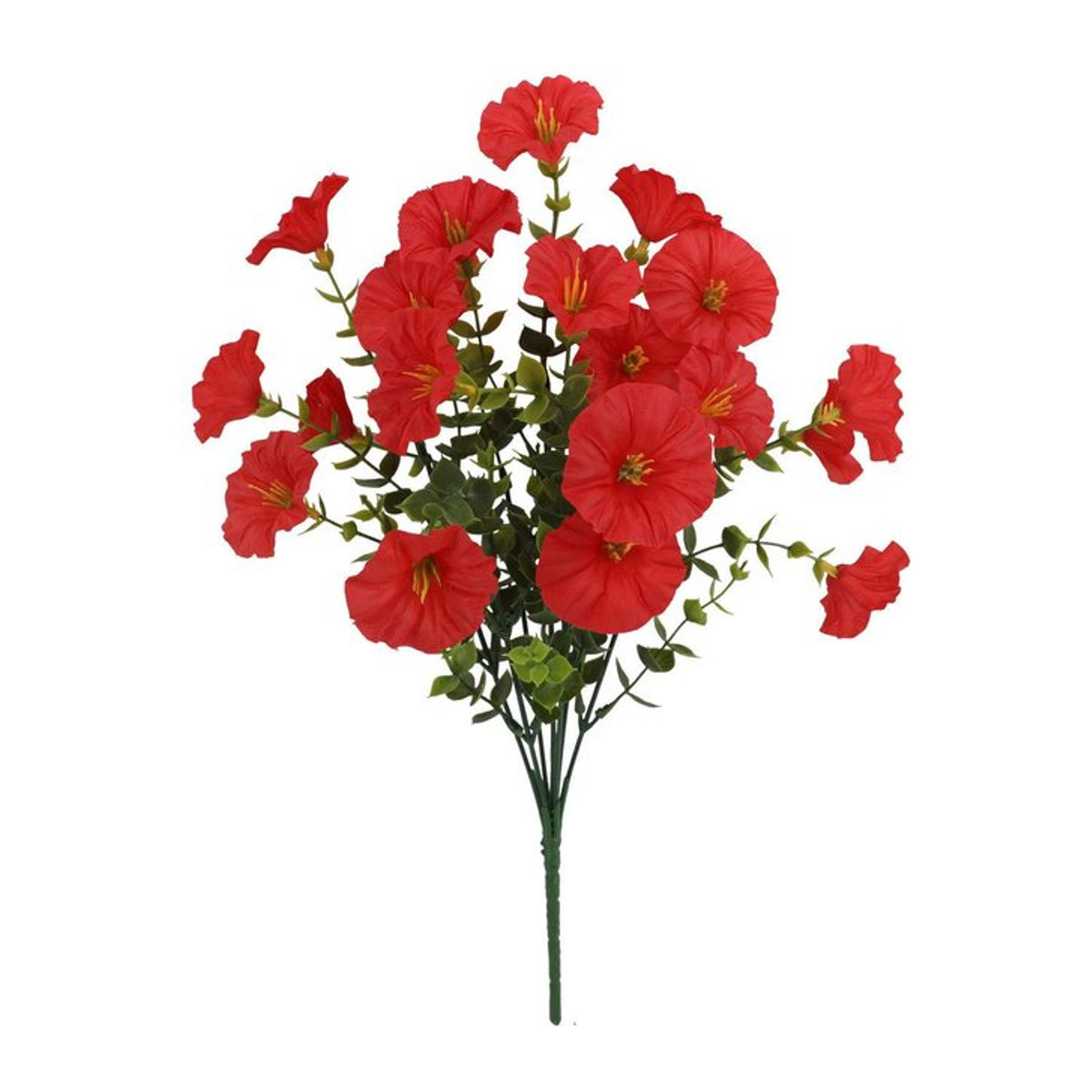 Rote künstliche Blumen als Dekoration für dein Zuhause oder deinen Außenzaun in Bonsai-Optik - Bild 1