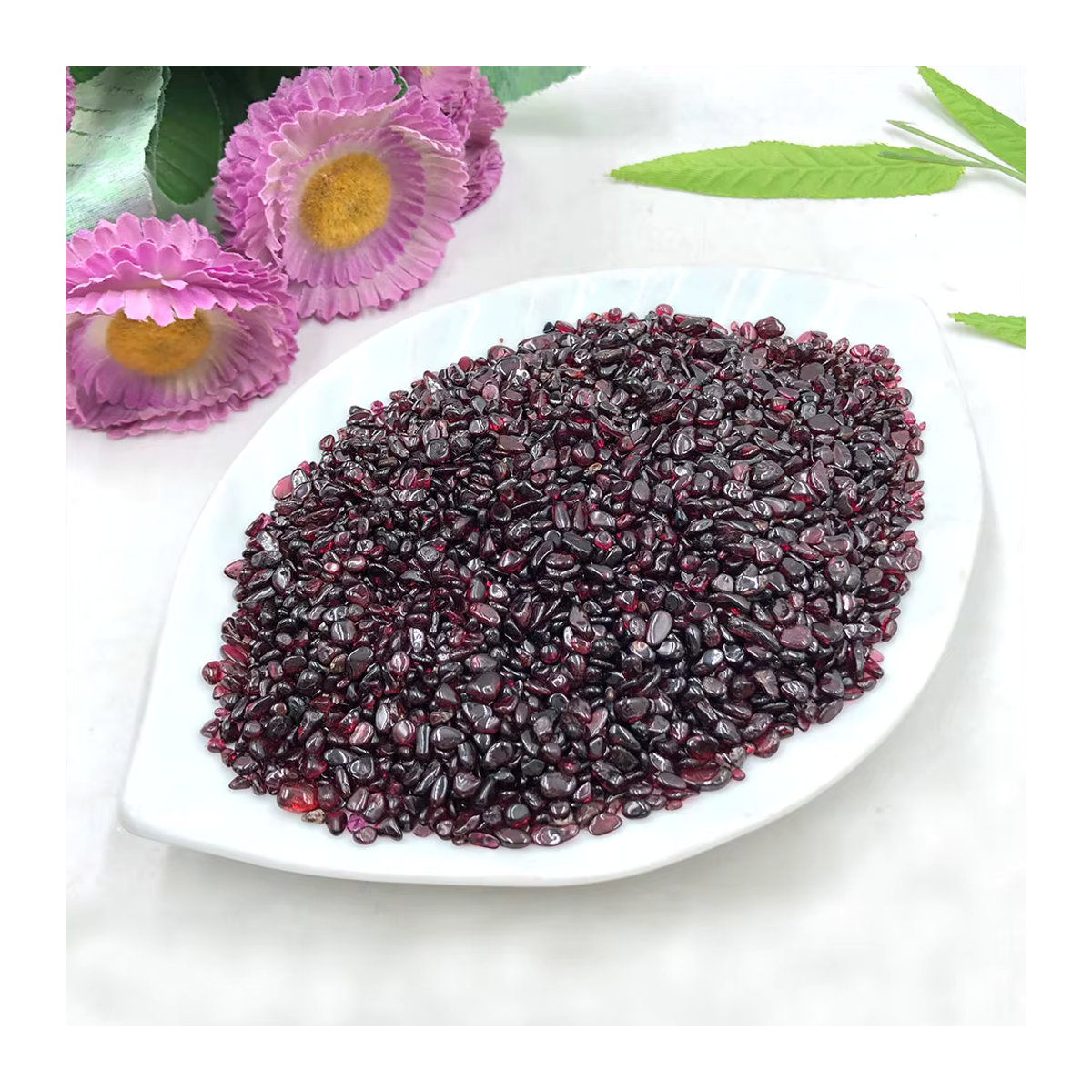 Roter Granat Kristallstein als Chip Kies für Chakra und Dekoration, 100 g - Bild 5