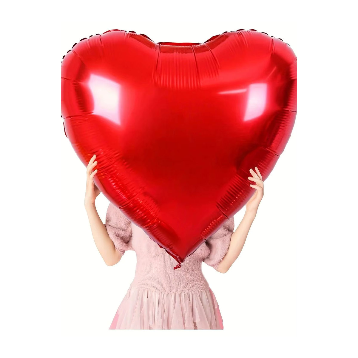 Roter Herzballon mit Schnur für deine Valentinstagsdekoration, 32 Zoll - Bild 7