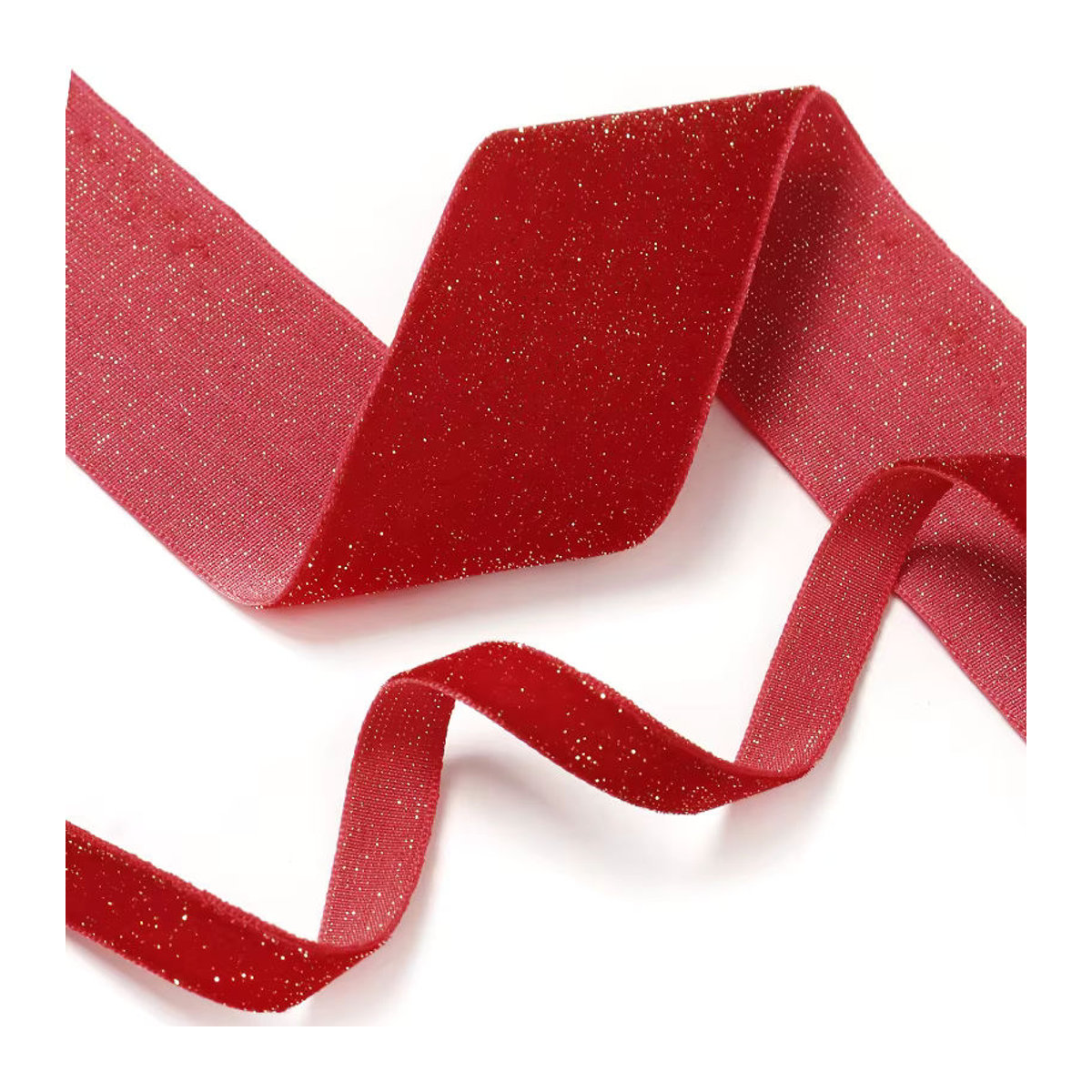 Rotes Textilband für Weihnachtsdekoration und Hochzeiten, 5 m Rolle - Bild 6