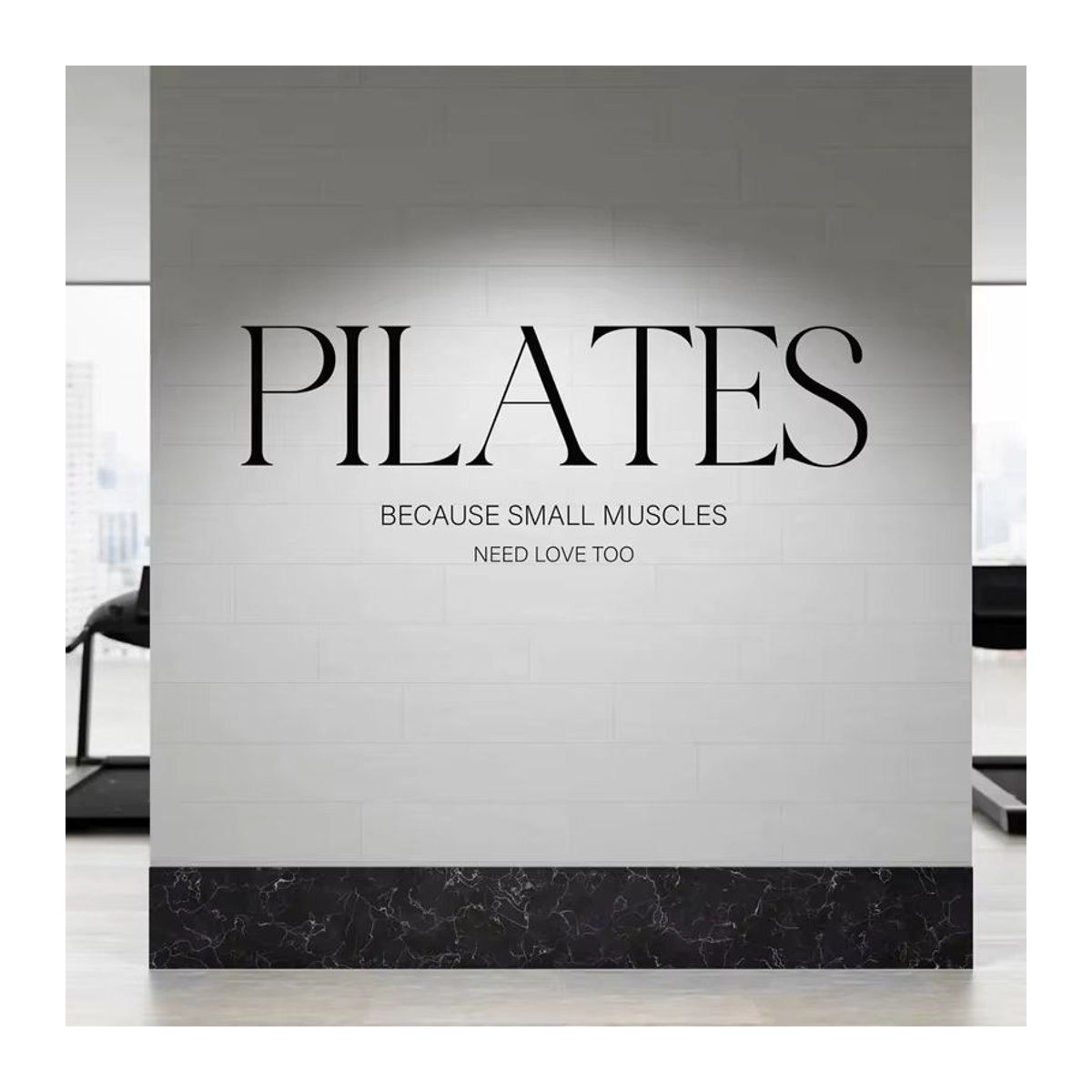 ROWNOCEAN Pilates Wandkunst Fitness Wandaufkleber aus Kunststoff in Gold und Weiß zur Wanddekoration - Bild 2