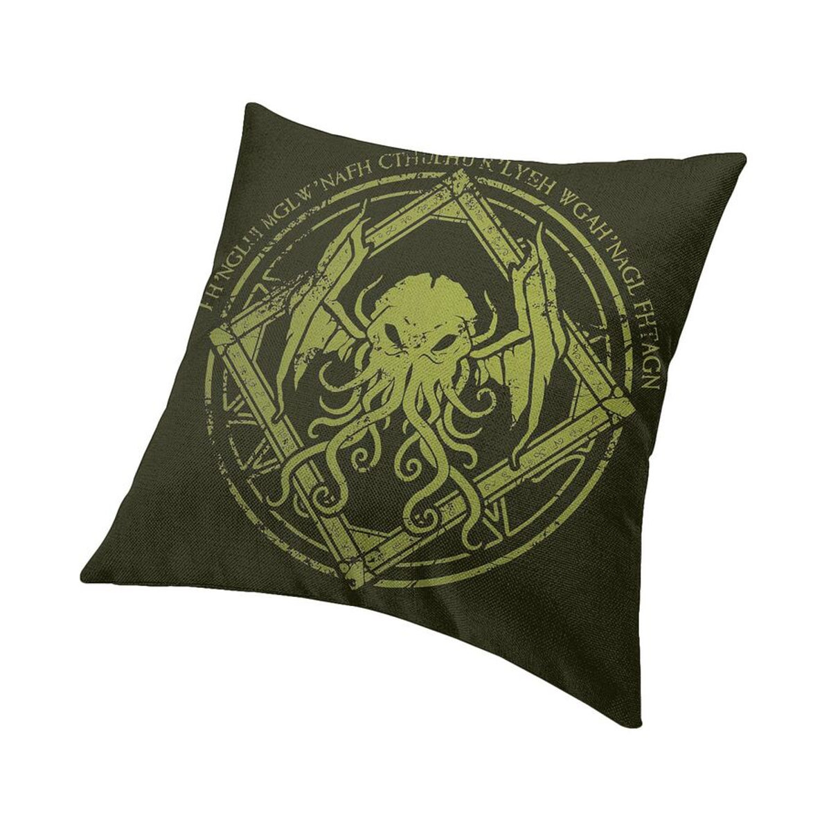 RRR Home Kissenbezug Lovecraft Mythos Monster Cthulhu in Grün, B/T/H: 50 x 50 x 0 cm - Bild 4