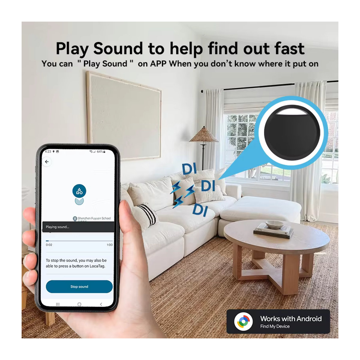 RSH Bluetooth GPS Tracker Smart Tag für Android und Google Find My Device App als Schlüssel Finder und Pet Locator in Weiß oder Bunt - Bild 4