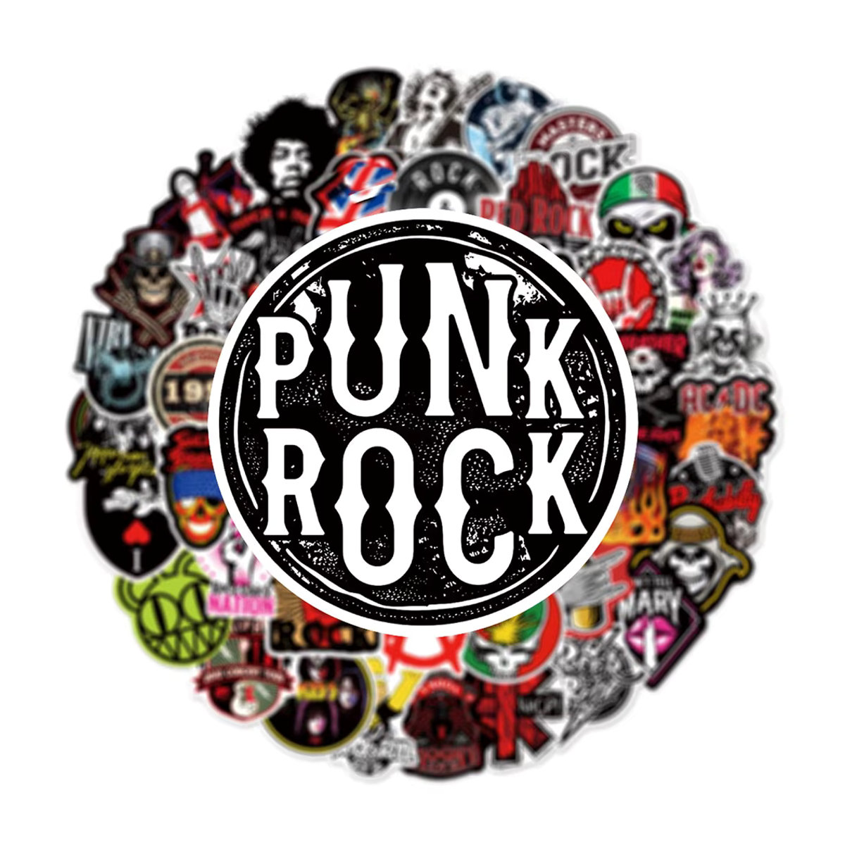Rspctou Rockmusik Graffiti Vinyl Aufkleber Set mit klassischen Band-Motiven in Mehrfarbig für DIY-Projekte und Dekoration - Bild 6