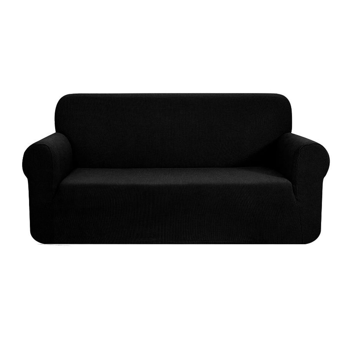 RTTIME Stretch-Polar-Fleece Sofabezug für 3-Sitzer und L-förmige Ecksofas, Schwarz - Bild 4