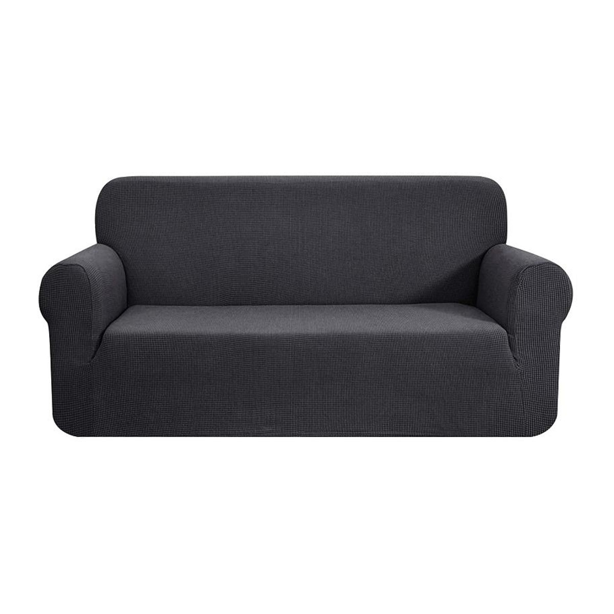 RTTIME Stretch-Polar-Fleece Sofabezug für 3-Sitzer und L-förmige Ecksofas, Schwarz - Bild 5