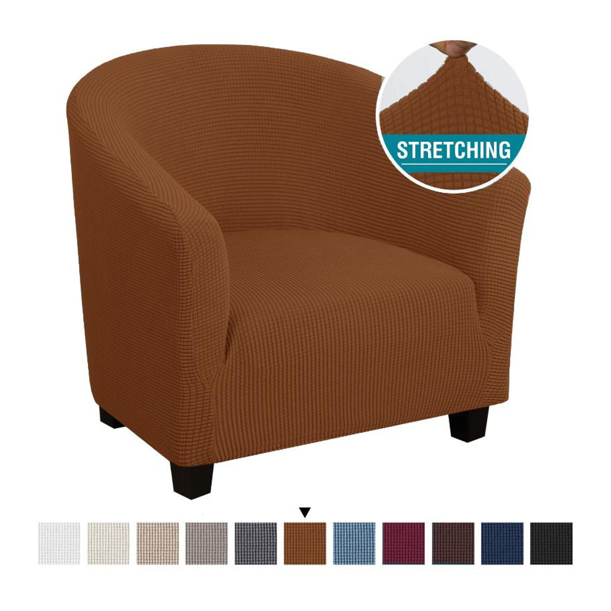 RTTIME Stretch-Spandex Sesselbezug zum Schutz deines Sessels in Violett und Braun - Bild 1