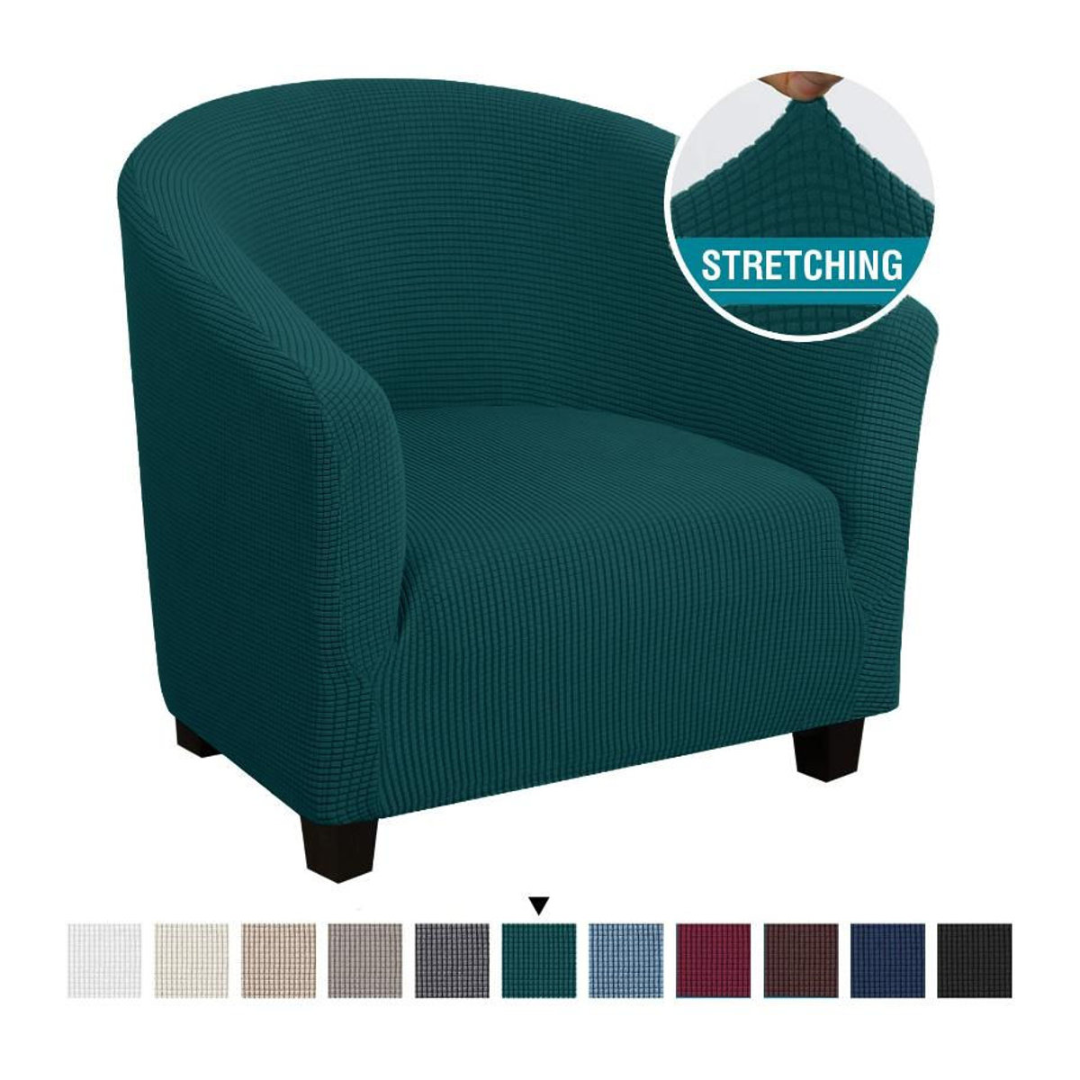 RTTIME Stretch-Spandex Sesselbezug zum Schutz deines Sessels in Violett und Braun - Bild 2