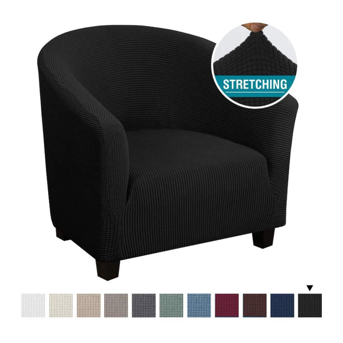 RTTIME Stretch-Spandex Sesselbezug zum Schutz deines Sessels in Violett und Braun - Bild 7