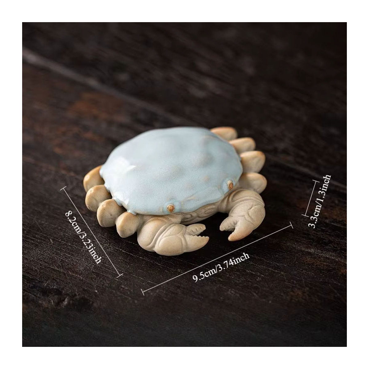 Ru Kiln Keramik Krabbe als Teetisch Ornament in Mehrfarbig mit orientalischem Design - Bild 6