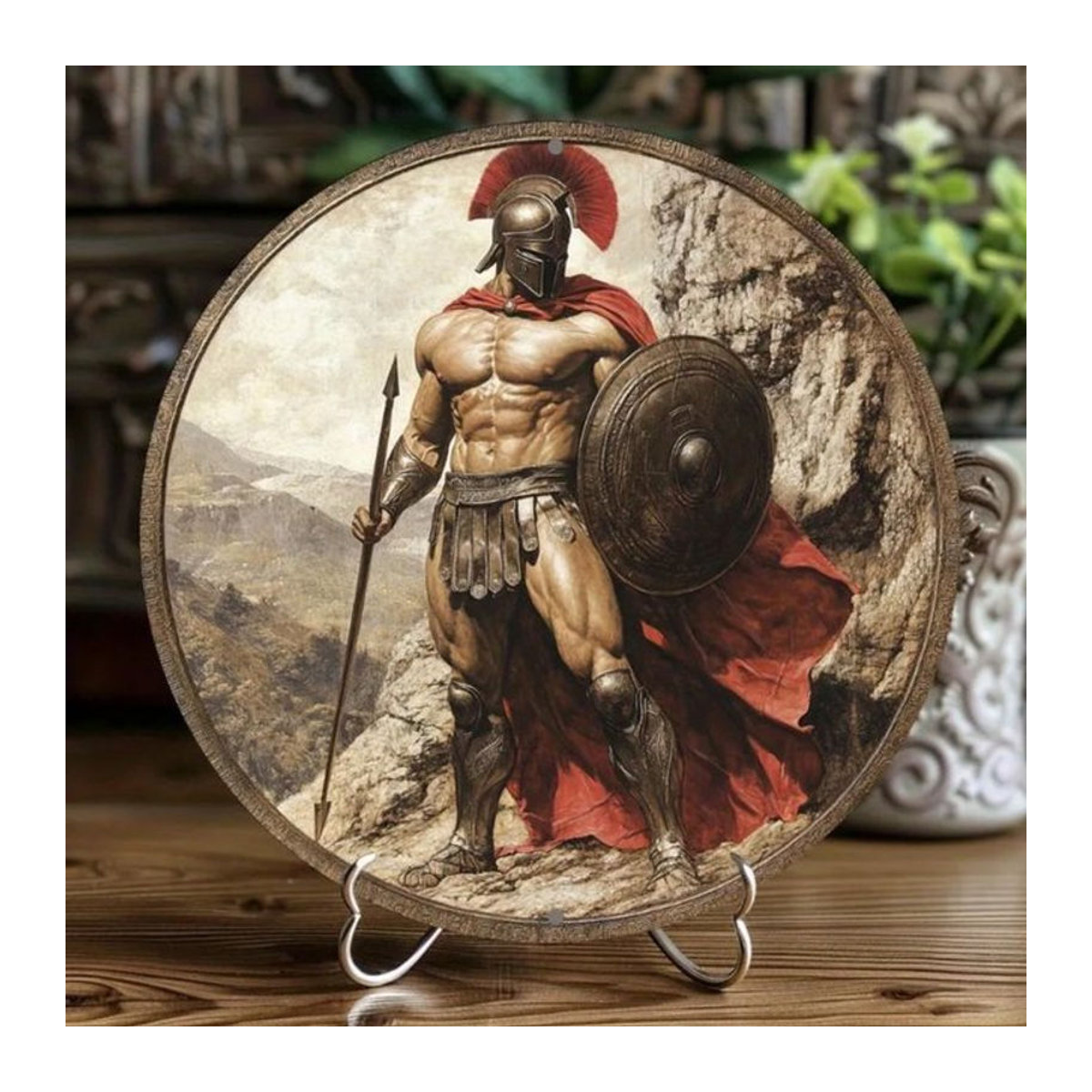 Runde Aluminium-Wandkunst von Spartan in Mehrfarbig aus Metall zur Wandmontage - Bild 1