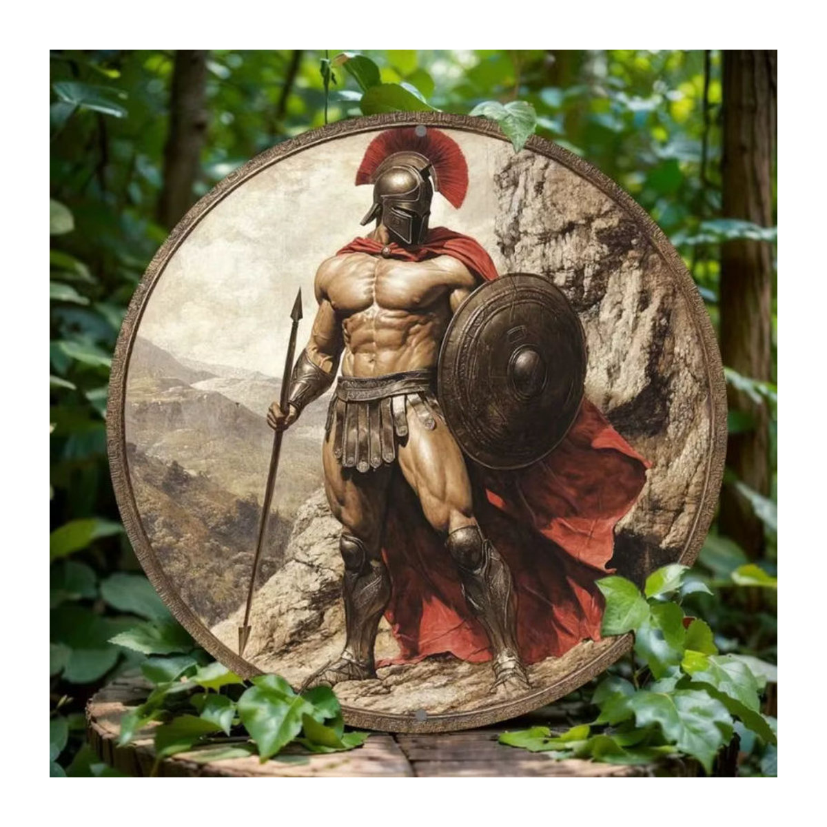 Runde Aluminium-Wandkunst von Spartan in Mehrfarbig aus Metall zur Wandmontage - Bild 4