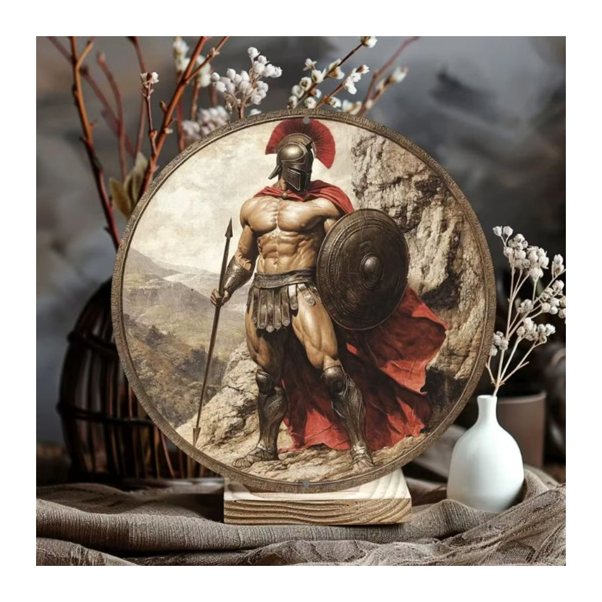 Runde Aluminium-Wandkunst von Spartan in Mehrfarbig aus Metall zur Wandmontage - Bild 6