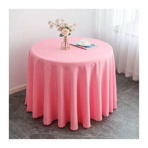 Runde Dacron Tischdecke von Bilu in Blau oder Rosa für Hochzeiten, Bankette und den Haushalt