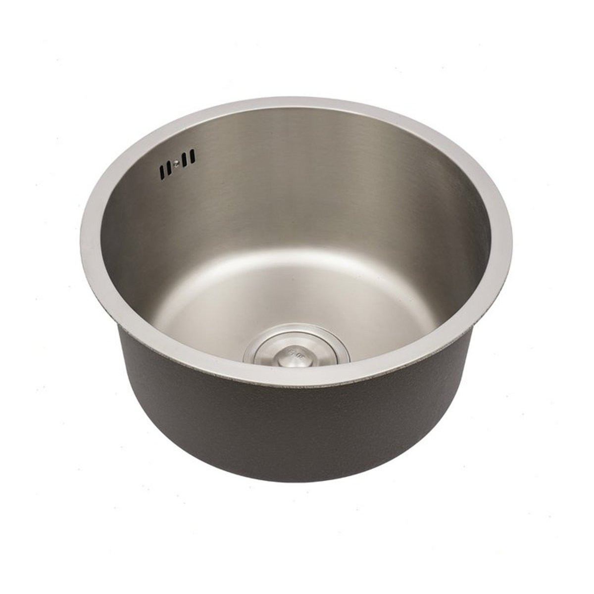 Runde Küchenspüle aus Edelstahl von Bymaocar in Silber mit Schalldämpfungsunterlage, Durchmesser: 41 cm - Bild 1
