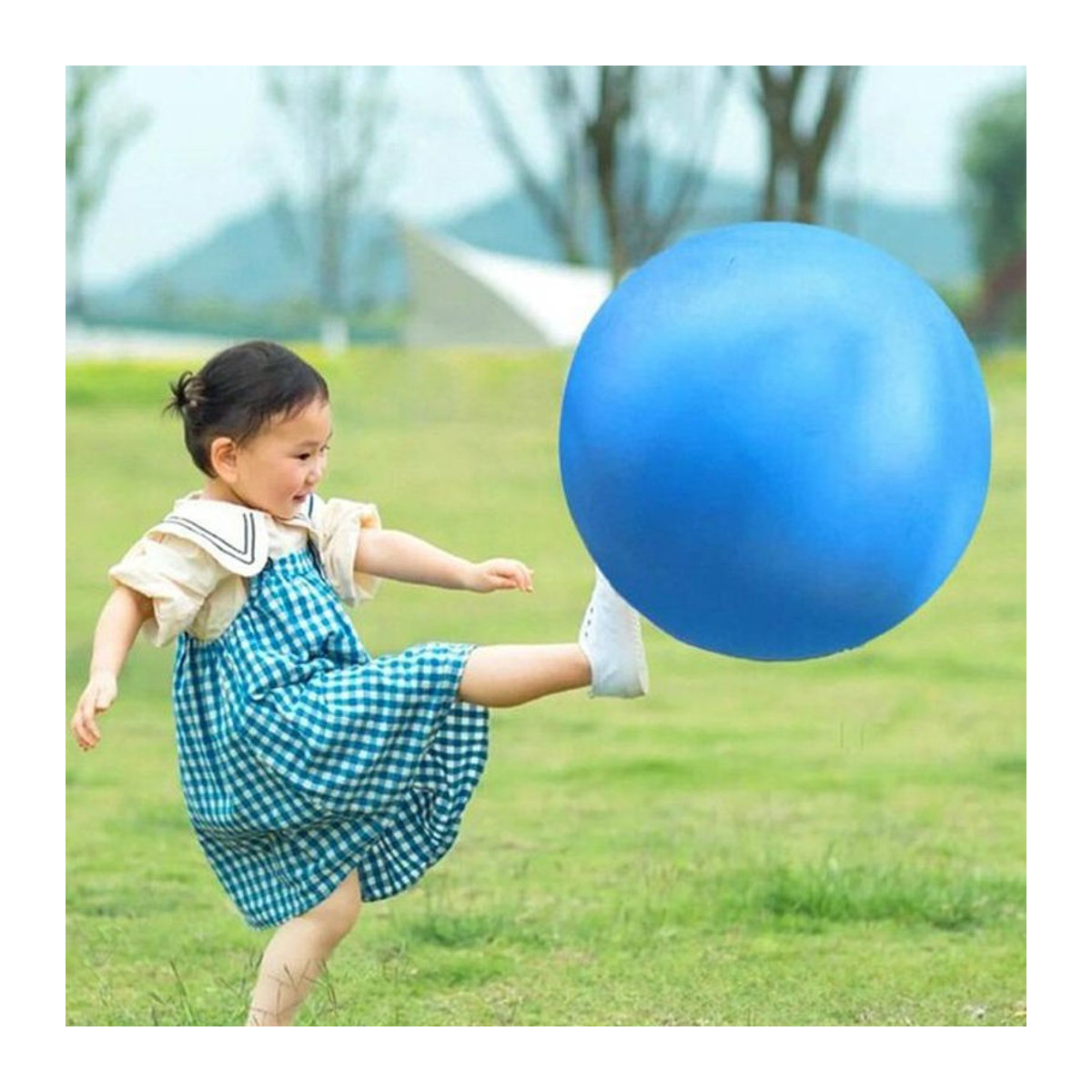 Runde Latexballons von xianyi01 in Transparent und Blau für Geburtstag und Hochzeit, Durchmesser: 91,44 cm - Bild 1