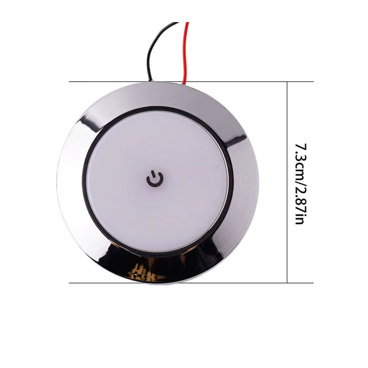 Runde LED Deckenlampe für Camper und Boote mit Schalter, 5W, 12V/24V, Weiß - Bild 5