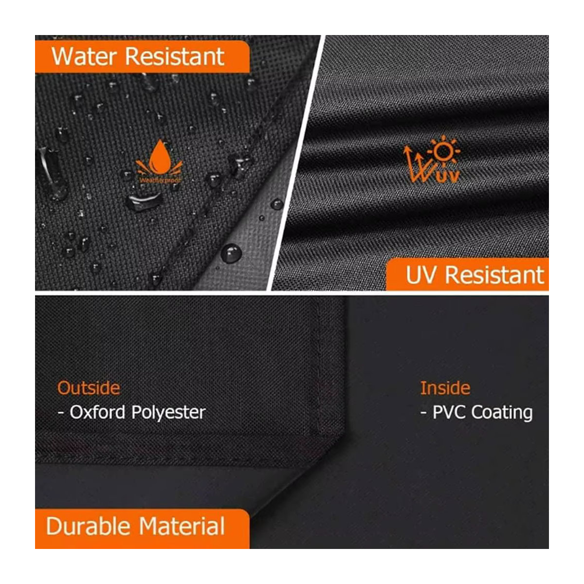 Runde Pool Abdeckung aus 210D Polyester als Schutzhülle gegen Blätter und Staub in Schwarz - Bild 4