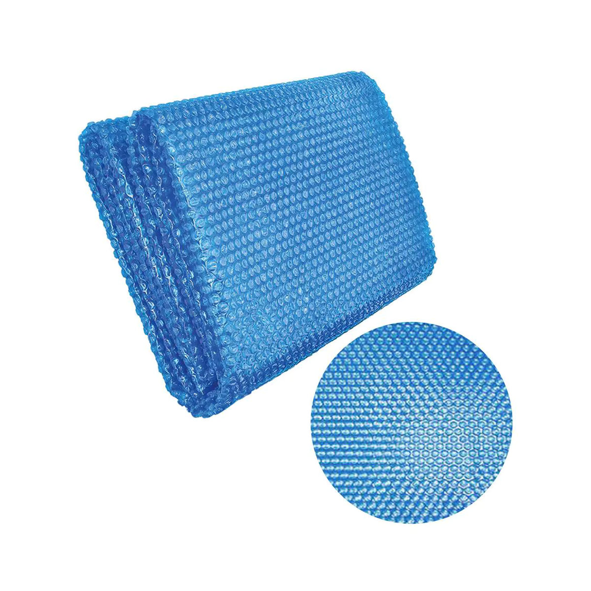 Runde Solar-Poolabdeckung mit Blasenisolierung und UV-Schutz in Blau - Bild 3