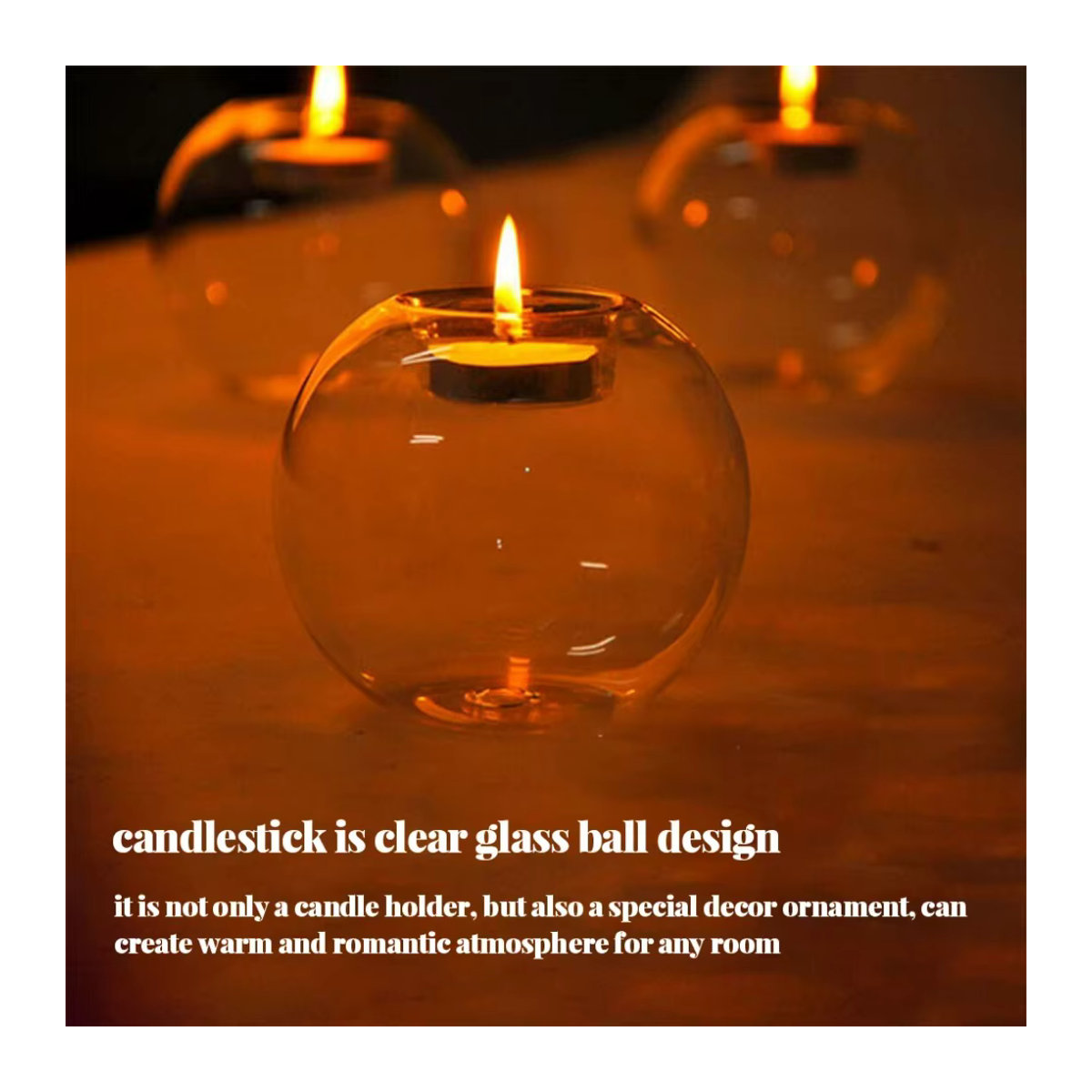 Runde Teelichthalter aus Glas in Transparent für Hochzeit und Dekoration - Bild 2
