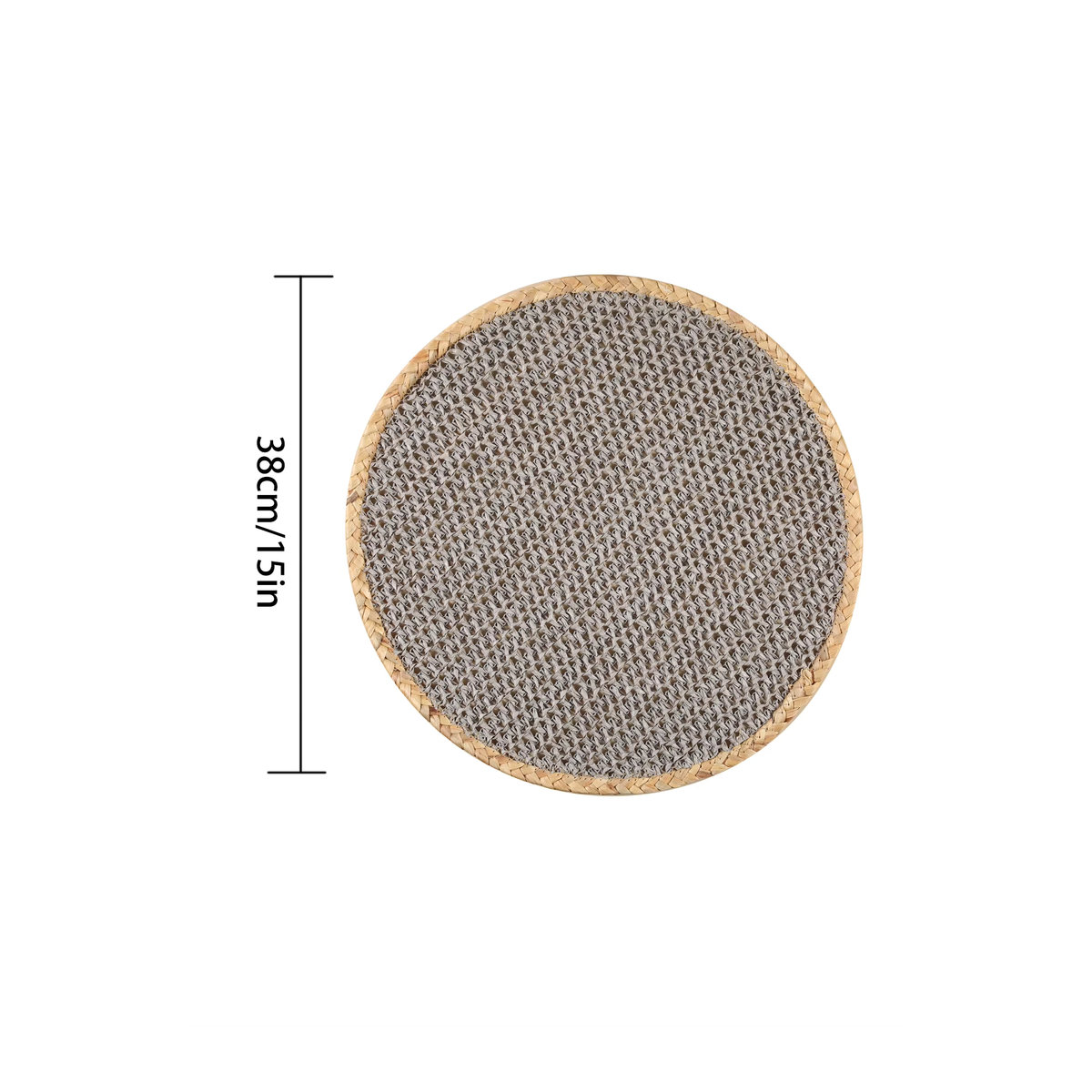 Runde Tischsets aus Papier und Textil in Grau für Hochzeiten und Feiern, Durchmesser: 33,02 cm - Bild 6