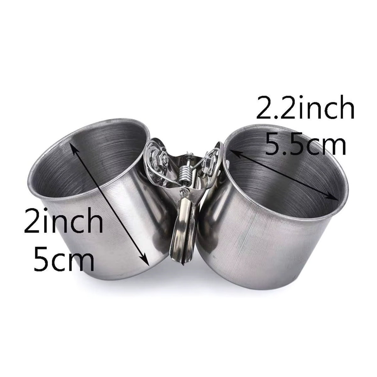 Runde Vogelfutter-Tasse aus Edelstahl als Fütterungsschale für Vögel und Papageien in der Voliere - Bild 6