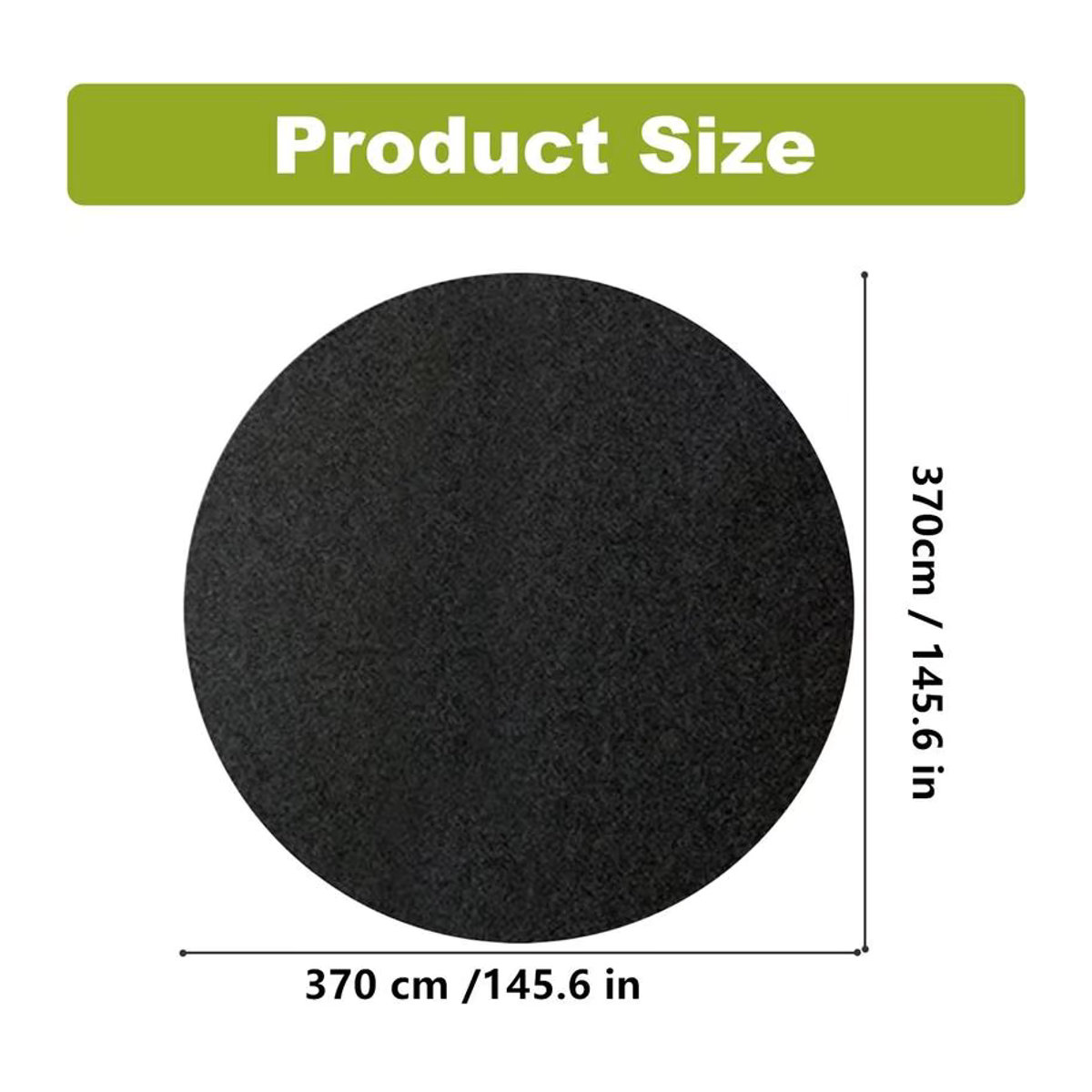 Runde Whirlpool-Bodenbasis für tragbare Spas, schwarz, 145 Zoll, wasserdicht und rutschfest Bodenschutzmatte aus Textil - Bild 6