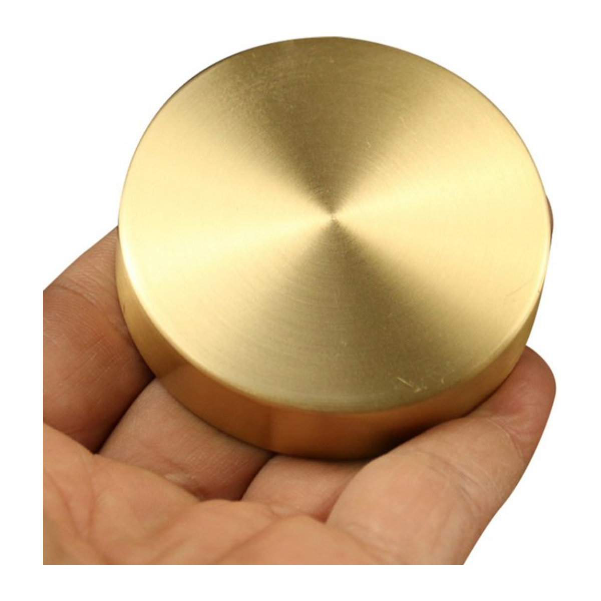 Runder Briefbeschwerer aus Messing von Suvtoper in Gold, Orientalische Metalldekoration - Bild 1