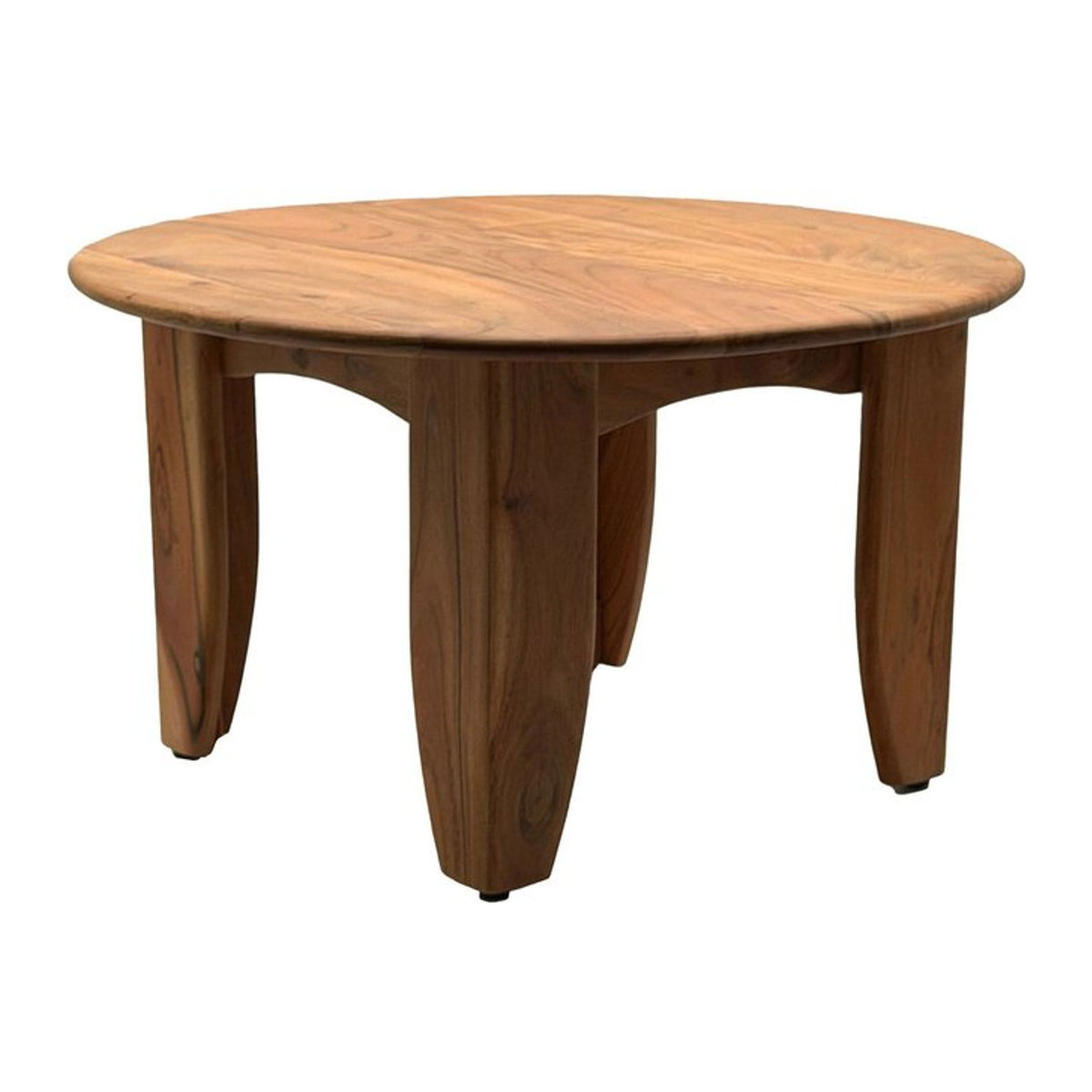 Runder Couchtisch aus Akazie Holz in Braun Natur im modernen und klassischen Design - Bild 1