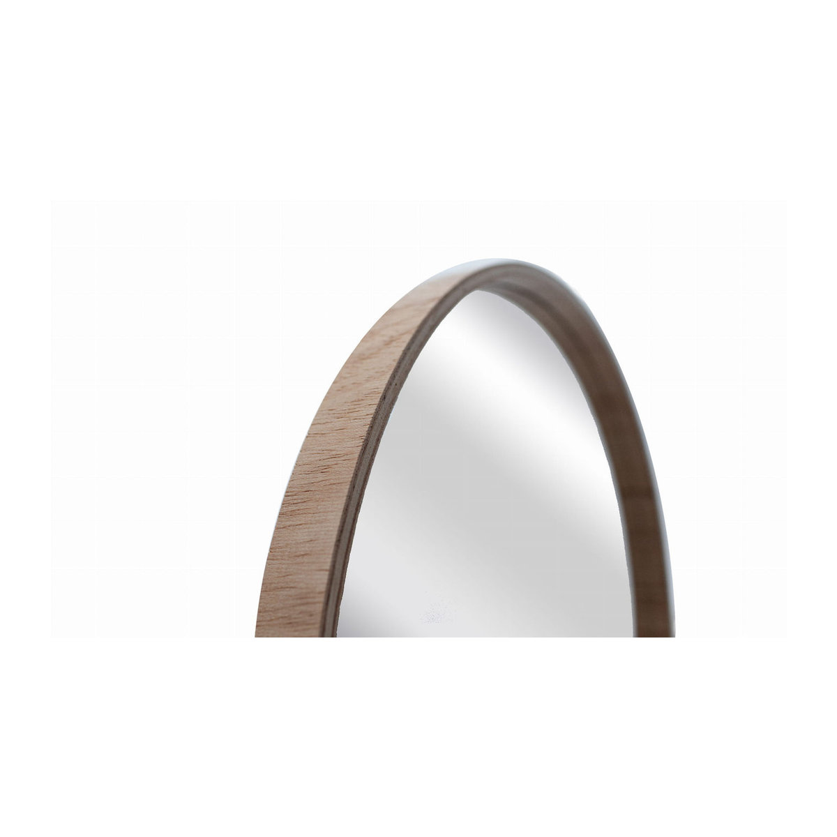 Runder Holzspiegel Bd Art in Skandinavischem Design, Farbe Braun, Durchmesser: 50 cm - Bild 2