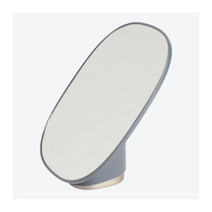 Runder Kosmetikspiegel in Silber mit Kunststoffboden, Durchmesser: 6,8 cm