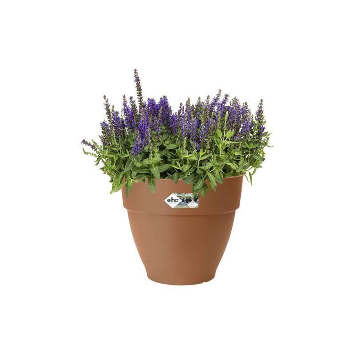 Runder Pflanztopf ELHO Vibia Campana Braun Durchmesser: 55 cm, Höhe: 47 cm für den Außenbereich aus 100% recyceltem Material - Bild 2
