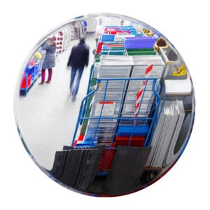 Runder Überwachungsspiegel von Schäfer Shop Select mit Kippfunktion, Durchmesser: 60 cm