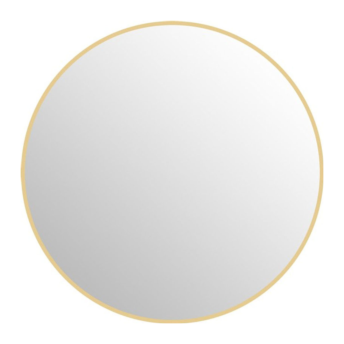 Runder Wandspiegel HOMCOM in Gold mit Metallrahmen, Durchmesser: 70 cm - Bild 1