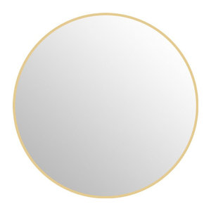 Runder Wandspiegel HOMCOM in Gold mit Metallrahmen, Durchmesser: 70 cm