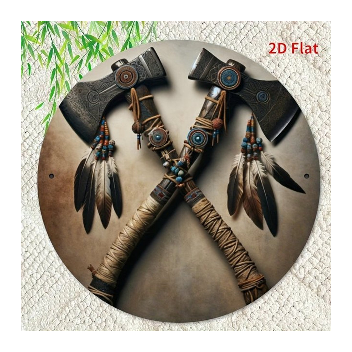 Rundes Metall-Blechschild CIFBUY als mehrfarbige Wanddekoration im Landhausstil für die Wandmontage - Bild 1