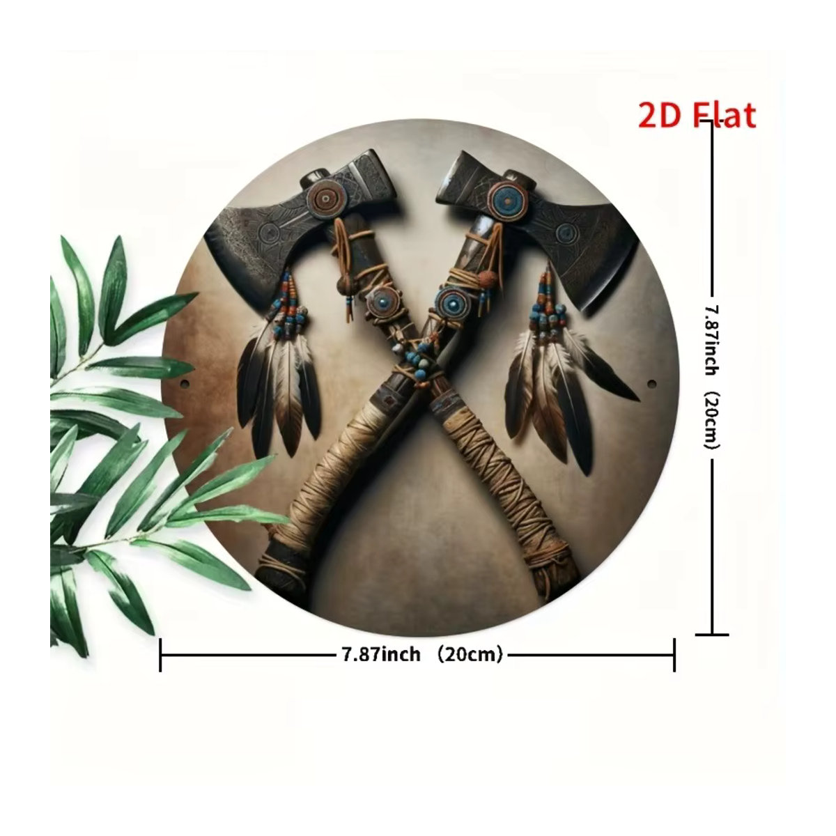 Rundes Metall-Blechschild CIFBUY als mehrfarbige Wanddekoration im Landhausstil für die Wandmontage - Bild 2