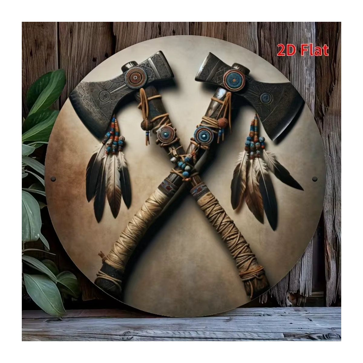 Rundes Metall-Blechschild CIFBUY als mehrfarbige Wanddekoration im Landhausstil für die Wandmontage - Bild 3