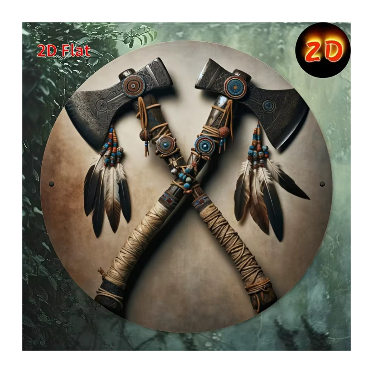 Rundes Metall-Blechschild CIFBUY als mehrfarbige Wanddekoration im Landhausstil für die Wandmontage - Bild 4