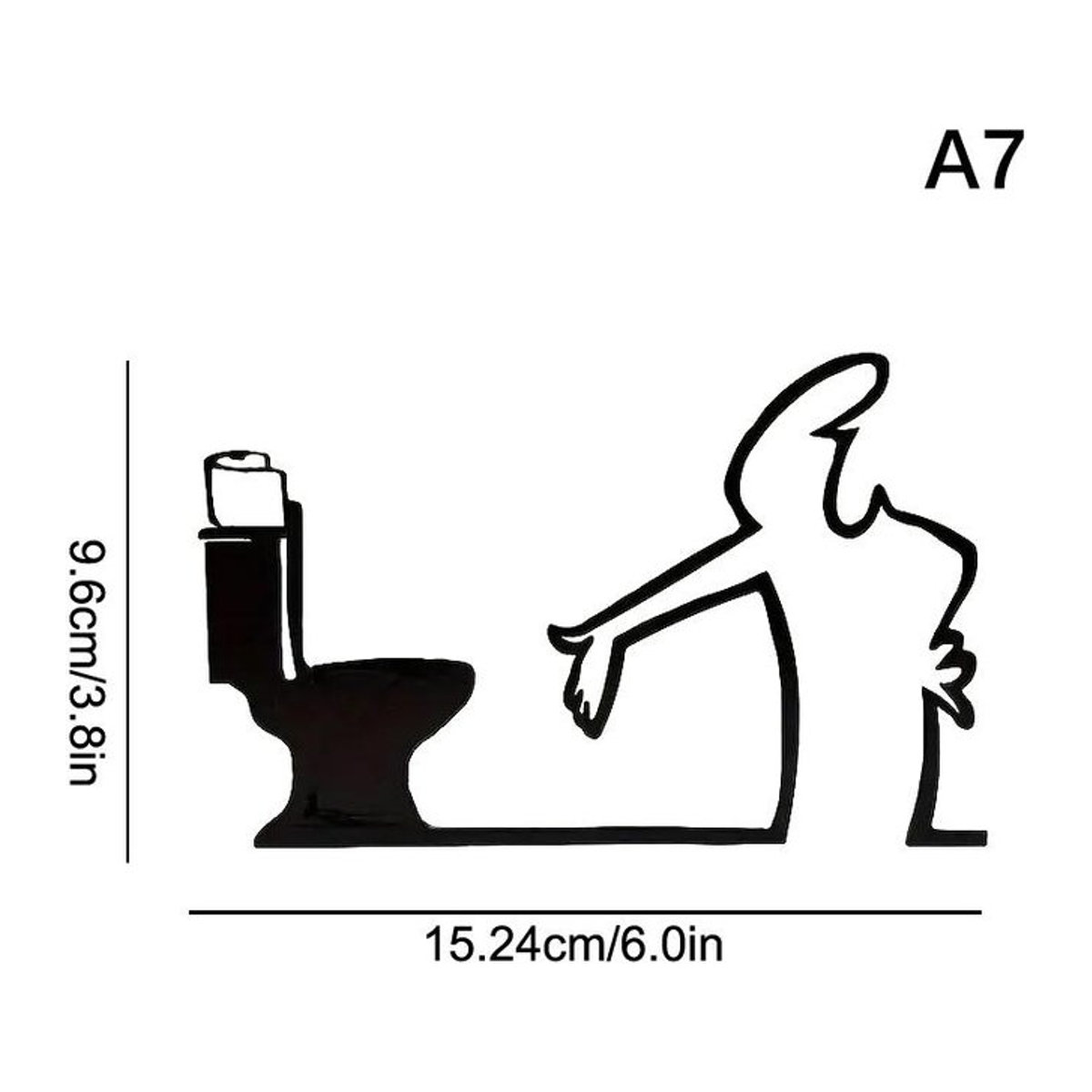 RunFree La Linea Minimalistische Linienkunst Aufkleber in Schwarz für Schlafzimmer, Küche und Badezimmer mit Cartoon-Charakter Design A7 - Bild 1