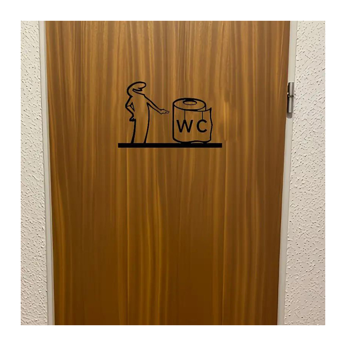 RunFree Minimalistische Linienkunst Aufkleber in Schwarz für Schlafzimmer, Küche und Badezimmer mit Cartoon-Charakter Design - Bild 1