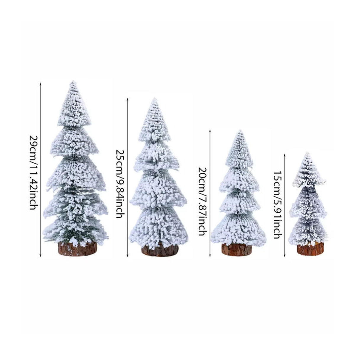 Runtow Mini-Weihnachtsbaumschmuck in Weiß im skandinavischen Design aus Kunststoff - Bild 3