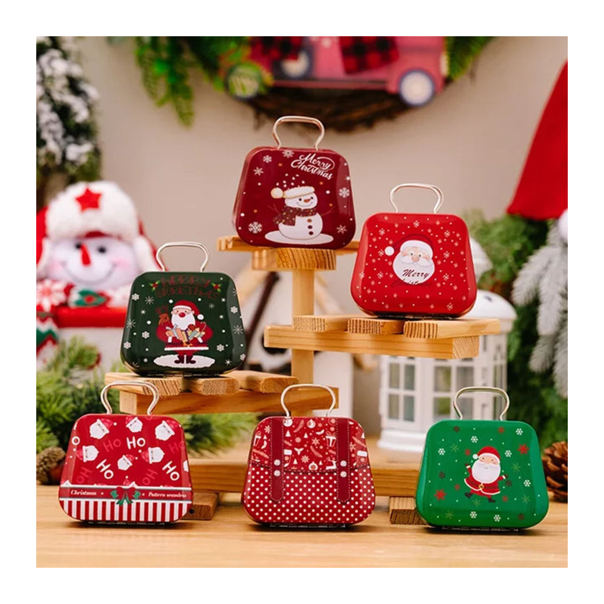 Runtow Weihnachtsmann Dekoration aus Metall für Weihnachten und Hochzeiten, mehrfarbig - Bild 1
