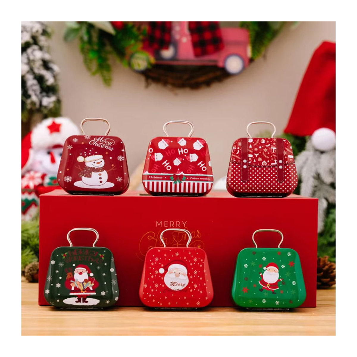 Runtow Weihnachtsmann Dekoration aus Metall für Weihnachten und Hochzeiten, mehrfarbig - Bild 4