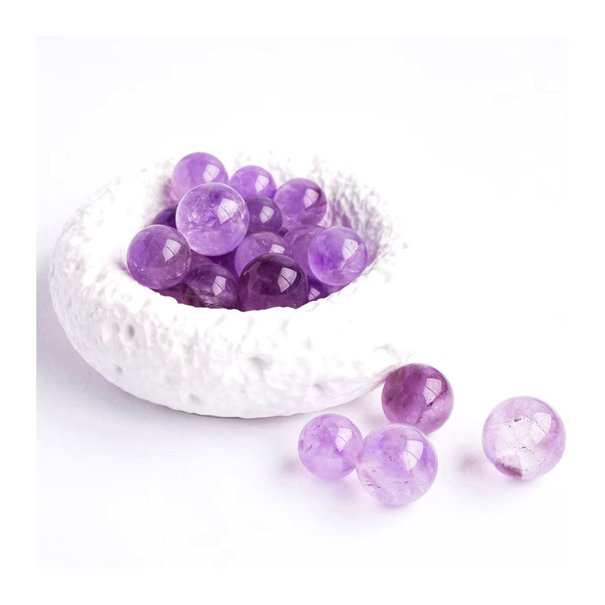 Runyangshi Amethyst-Kristallkugel aus natürlichem brasilianischem Stein, lila, rund - Bild 2